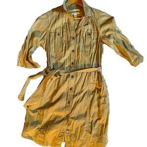 Banana Republic Tan Utility Shirtdress. Italian Fabric